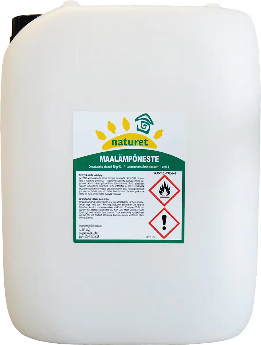 NATURET Maalämpöneste 60% Raaka Liuos, 16kg kannu