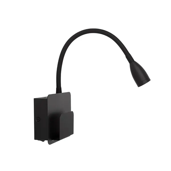 Seinävalaisin Design USB Musta 12 V